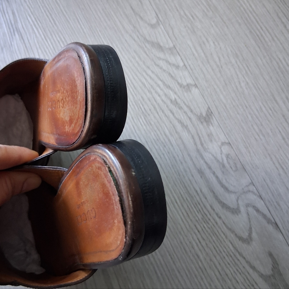 Gucci Princetown Brown Leather Mule 39.5EU - Picture 9 of 16